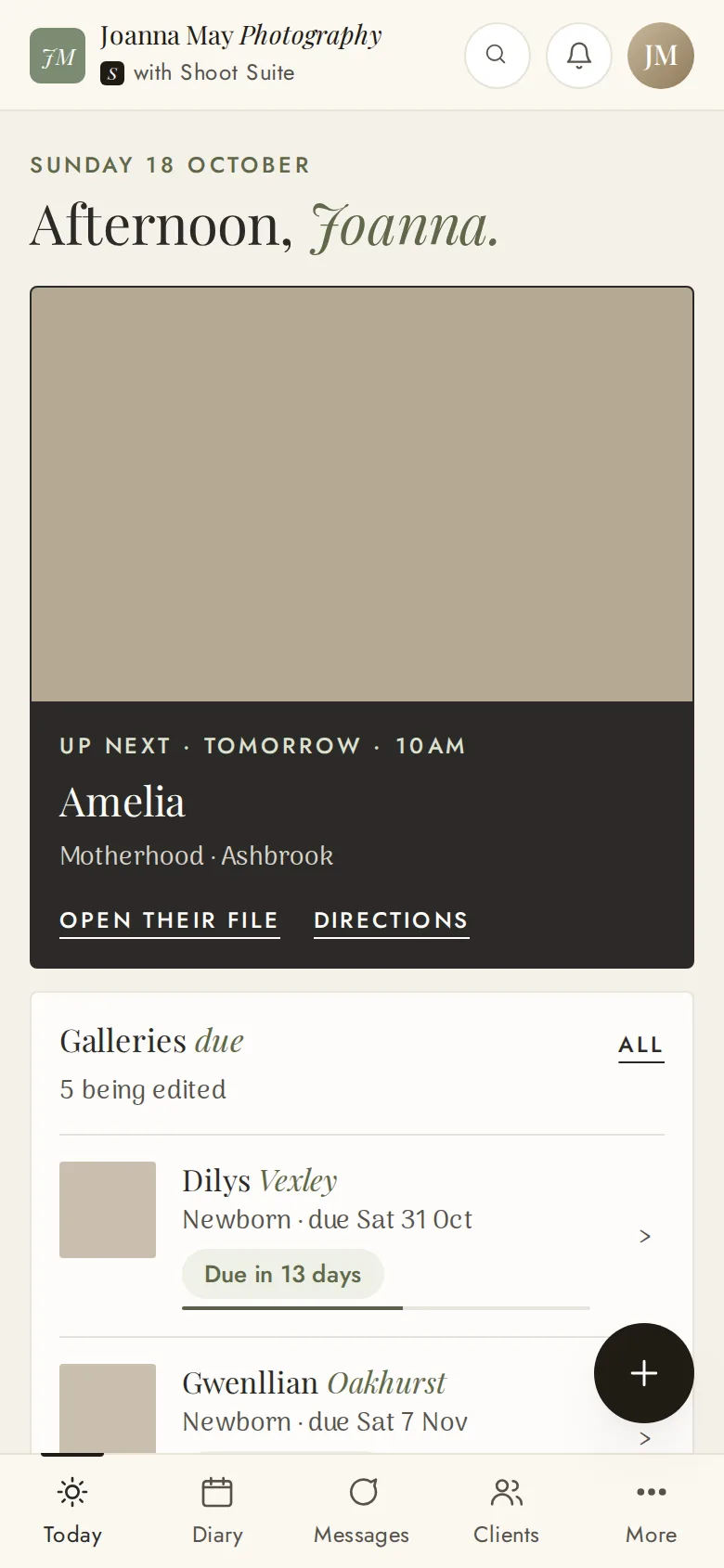 The same Today page on a phone